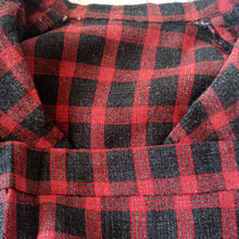 Load image into Gallery viewer, 1950s - Lovely Red &amp; Black Tartan Wool Pencil Dress - W29 (74cm)
