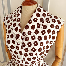 Carica l&#39;immagine nel visualizzatore di Gallery, 1950s - Stunning Autumn Cotton Belted Dress - W28 (72cm)
