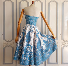Carica l&#39;immagine nel visualizzatore di Gallery, 1950s - FRED PERLBERG, USA - Spectacular Bustier Dress - W25 (64cm)
