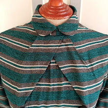 Laden Sie das Bild in den Galerie-Viewer, 1940s 1950s - Stunning Petrol Soft Wool Waspwaist Dress - W27.5 (70cm)
