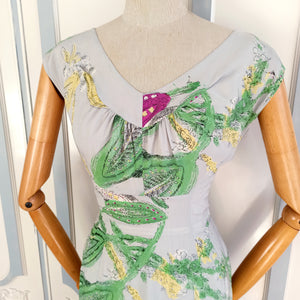 1940s - Precious Organic Rayon Gaze Dress - W27 (68cm)