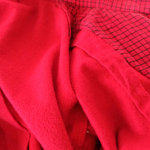1940s - Gorgeous Red Soft Flannel Winter Dress - W32 (82cm)