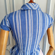 Laden Sie das Bild in den Galerie-Viewer, 1940s 1950s - Gorgeous 2pc Soft Denim Dress+Top - W26 (66cm)
