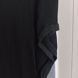 1930s 1940s - Gorgeous Black Sheer Crepe Dress+Underdress - W27 (68cm)