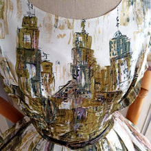 Load image into Gallery viewer, 1950s - Exquisite Novelty Print Silk Dress - W24.5 (62cm)
