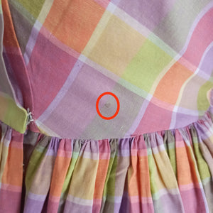 1950s - Adorable Colorful Cotton Day Dress - W29 (74cm)