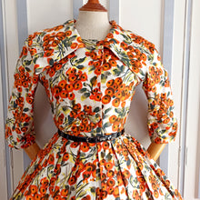 Cargar imagen en el visor de la galería, 1950s  - Stunning 2pc Floral Bolero Jacket Dress - W24 (62cm)
