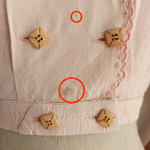Load image into Gallery viewer, 1930s - Adorable Pink Puff Shoulders Linen Blouse - XS/S
