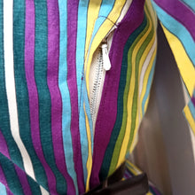 Cargar imagen en el visor de la galería, 1950s - Stunning Rainbow Purple Stripes Shirt Dress - W30 (76cm)
